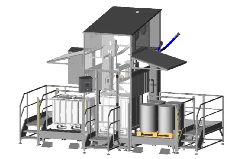 Abfüllen von Fässern und IBC-Containern